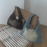 Roto vintage cut washed denim shoulder bag