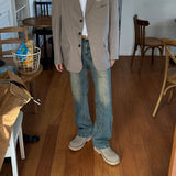 ASCLO Slab Slim Bootcut Denim Pants