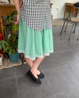 Ruri Color Lace Midi Skirt