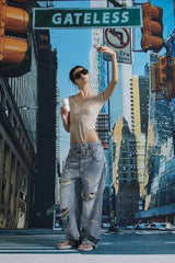 FOLDING SAGGING DENIM