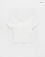 [MADE] Easy Backless Short Sleeve T-shirt With Cap