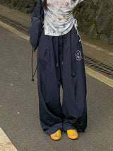 Number Navy Casual Banding Pants