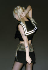 RIBBON SAILOR VEST (BLACK)