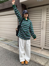 スラブピンタックワイドジーンズ (3C)