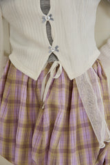 LOVELY BUBBLE CHECK SKIRT