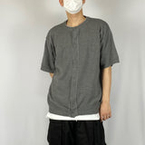 Minimal round short sleeve cardigan 2C