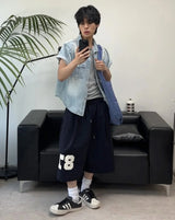 Salt Two-Pocket Washed Denim Short Sleeve Shirt