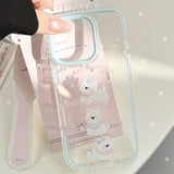 サマーブルーエッジスイーツカートゥーンパピージェリー iPhone ケース