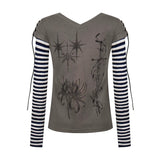 Dahlia V-Neck Graphic Tee