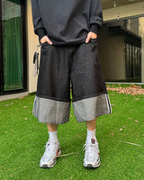 Psel selvage bermuda pants(Black)