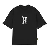 HOLY HEART H OVER FIT SHORT-SLEEVED T-SHIRT_BLACK