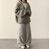 ノアダイアゴナルインシジョンカーゴヘムストリングワイドパンツ