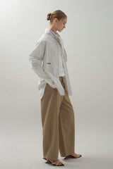 Barrel Line Pants_Beige