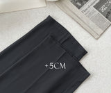 ライト クール ピンタック ワイド スラックス