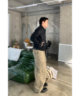 Coated denim trucker jacket