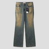 Summer Cool Oil Washed Flare Denim Pants