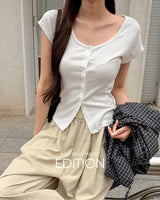[MADE] Oen button T‑shirt
