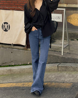 Accu bootcut denim pants