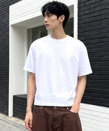 Men's Cotton Short Sleeve Real Crop Tee White