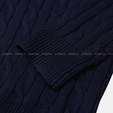 Liu Cable Semi Zip Up Karanite