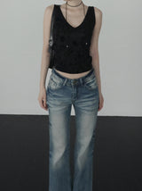 Bailon Flower Jacquard Sleeveless