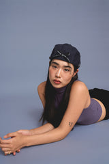 RIBBON HUNTING CAP / NAVY