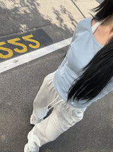 ブーツカットワイドバンディングパンツ