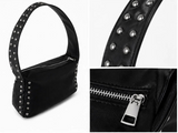 EDGY STUDDED BLACK SHOULDER BAG