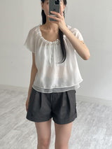 Pleated Cabra Shorts