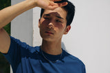 Cool curve half t-shirts(Aquablue)