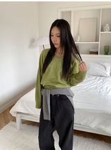 Loosefit v neck knit(8color)