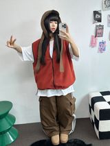 トラックカーゴストリングパディングパンツ ❤🖤🤎💚💙5カラー
