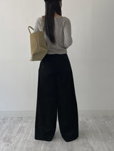 ディーズコーデュロイハイウエストワイドパンツ