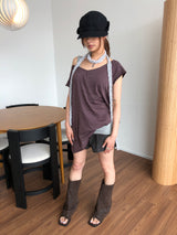 スエード フリップフロップ ブーツ