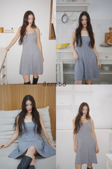 wool twisted knit sleeveless dress