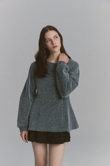 Angora Flare Sweatshirt Charcoal