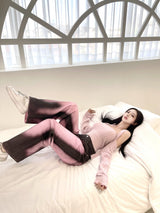 1079. Pink washing denim wide pt