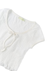 Kiro ribbon smoke top_ivory