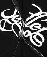 W CLASSIC LOGO ZIP UP HOODIE BLACK(CV2EFFM482A)