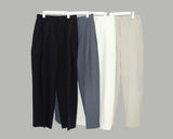 Marv Linen Two-Tuck Wide Slacks