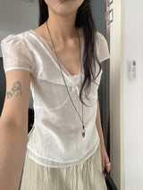 Tutti V-neck Layered Blouse