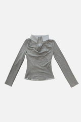 Layered cowl shirt tee