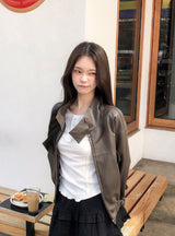 Off Shoulder Half Button Slim T-shirt (3color)