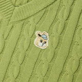 WITTY BUNNY CABLE ニットベスト - LIGHT MINT
