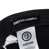 DirtyCoins レーシングクルー刺繍キャップ ブラック