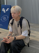 Mesh Net Knitted Vest 2C