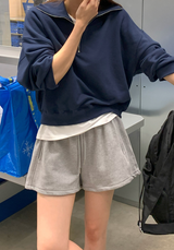 [Lè made] リメイドエブリーハーフジップアップスウェットシャツ / 4 カラーズ