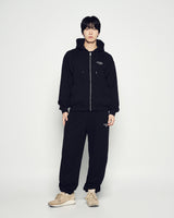 25FW BORDER LINE BASIC LOGO HOODIE ZIP UP BLACK