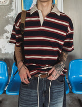 Kiyoshi Stripe Rugby Short Sleeve T-Shirt