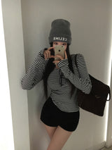 [BELLIDE MADE] Cookie, stripe finger hole T-shirt
